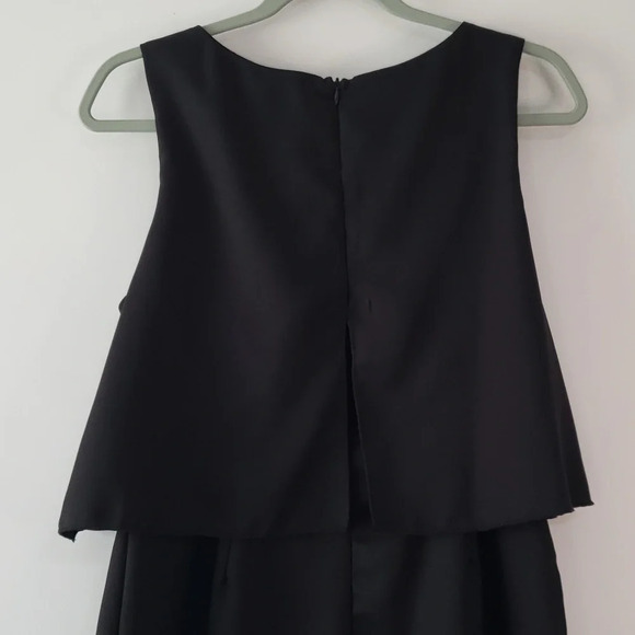 Romper Sleeveless Black Tiered Med No Brand Tag Zipper Minimalist Staple Classy - Picture 5 of 14